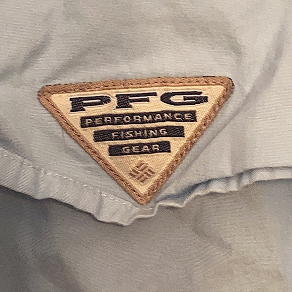 Columbia | Men’s Short Sleeve Shirt | Performance Fishing Gear | Lt Blue, Size M - Picture 3 of 4